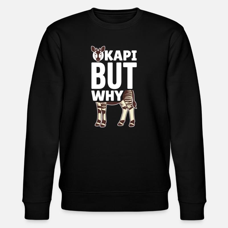 Okapi-liebhaber Okapi-tier Seltene Tierweltliebe - Stanley/Stella Unisex Bio-Sweatshirt CHANGER - Schwarz