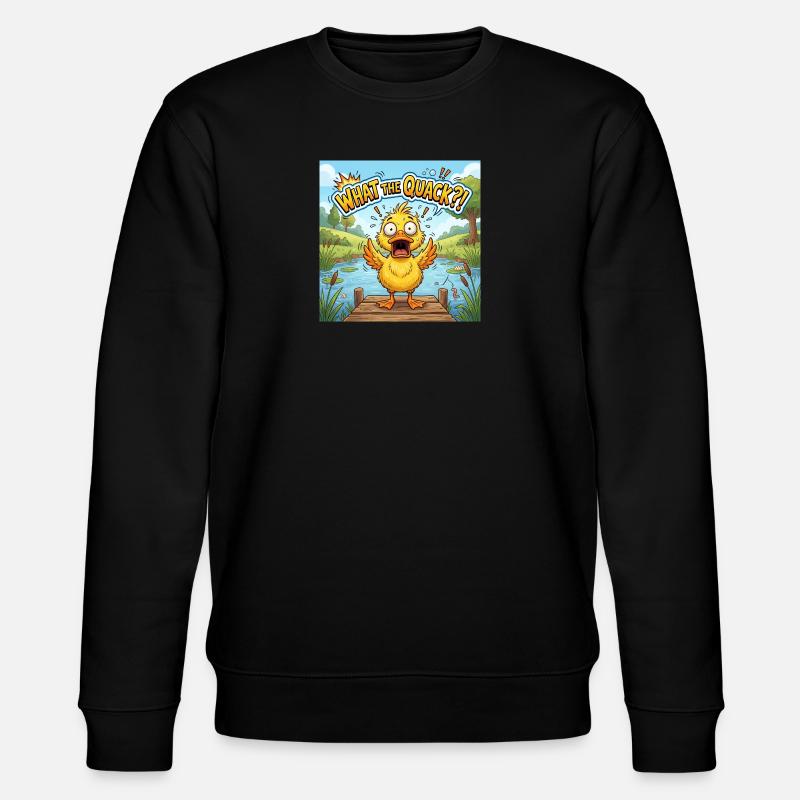 What the Quack!? - Stanley/Stella Unisex Bio-Sweatshirt CHANGER  - Schwarz