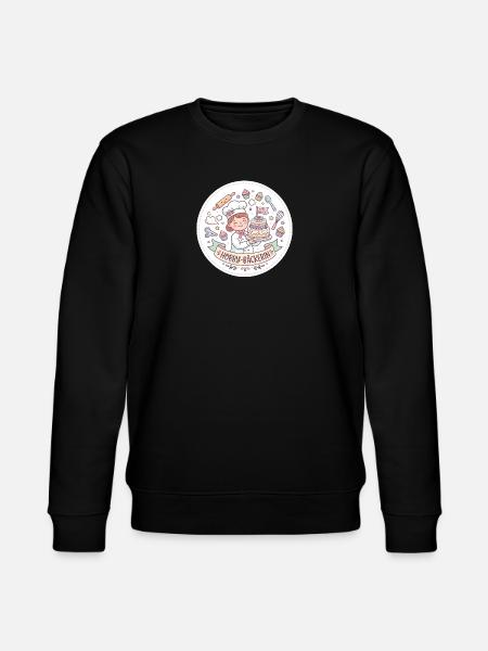 Hobby-Bäckerin Kuchenzauber - Stanley/Stella Unisex Bio-Sweatshirt CHANGER  - Schwarz