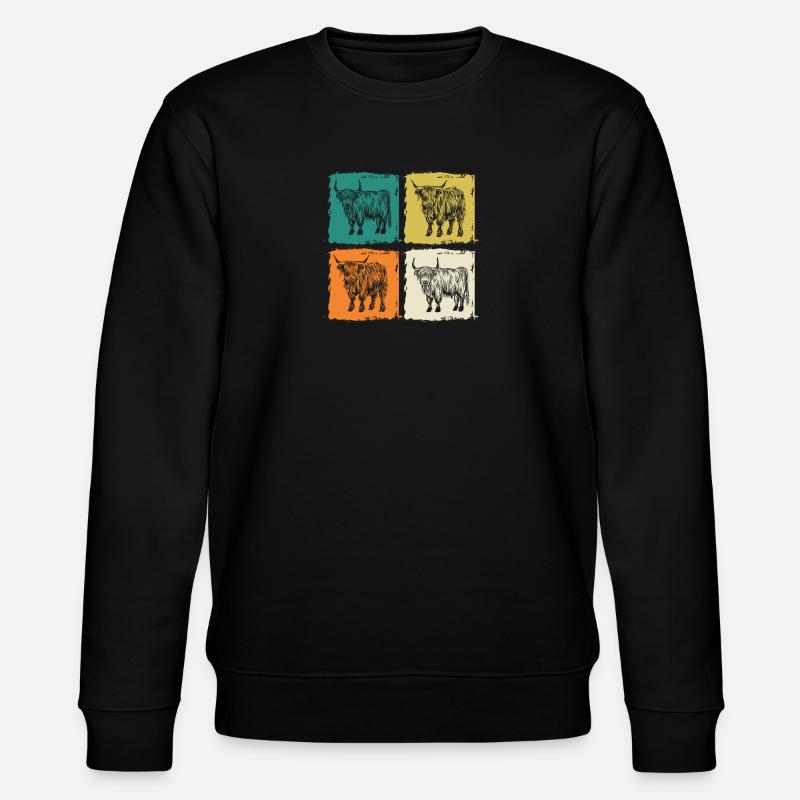 Cow Cattle Highland Cattle - Stanley/Stella CHANGER Unisex Organic Sweatshirt - black
