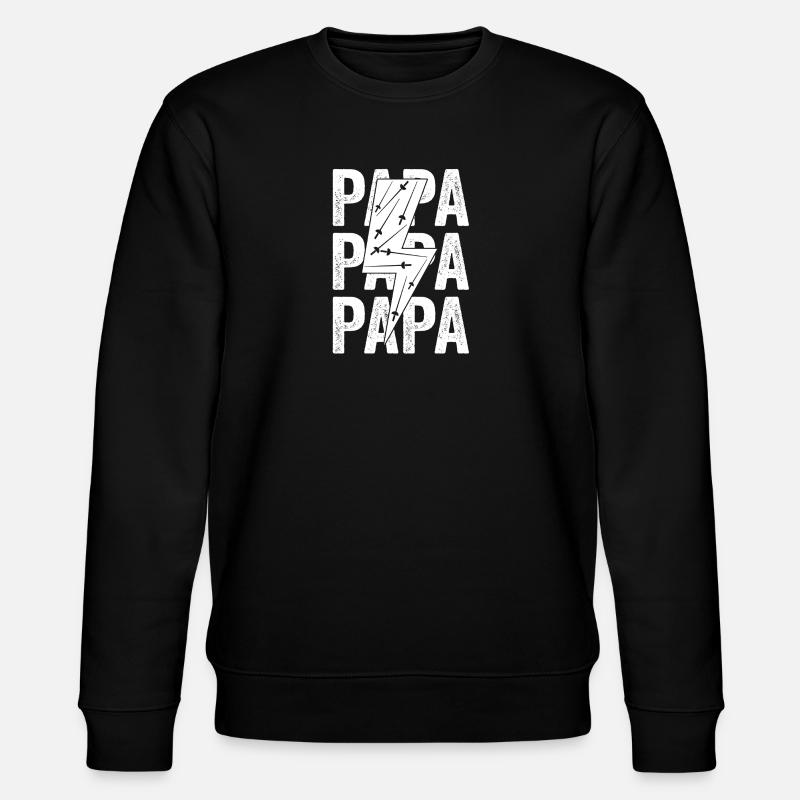 Fechter Papa Vater Fechten - Stanley/Stella Unisex Bio-Sweatshirt CHANGER  - Schwarz