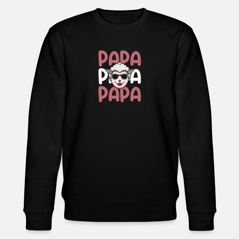 Sheep Dad Father Sheep - Stanley/Stella CHANGER Unisex Organic Sweatshirt - black