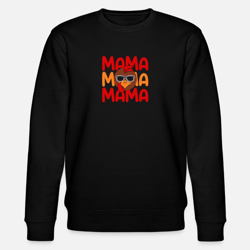 Truthahn Mama Mutter Truthahn - Stanley/Stella Unisex Bio-Sweatshirt CHANGER  - Schwarz