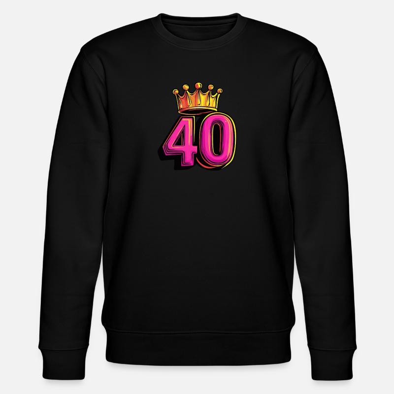 40 Numéro Jersey Couronne - Sweat bio CHANGER Stanley/Stella Unisexe - noir