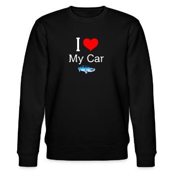 I Love My Car (avec voiture ancienne, lettrage blanc) - Sweat bio CHANGER Stanley/Stella Unisexe - noir - Devant - Nik (191cm) & Marisol (170cm)