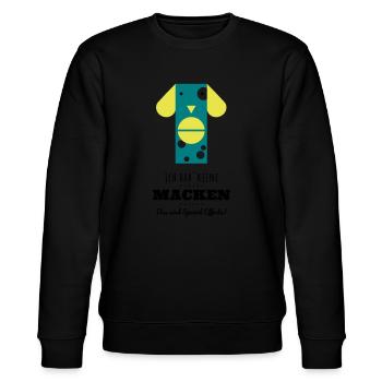 Tommy-hat-keine-Macken - Stanley/Stella Unisex Bio-Sweatshirt CHANGER  - Schwarz - Vorne - Nik (191cm) & Marisol (170cm)
