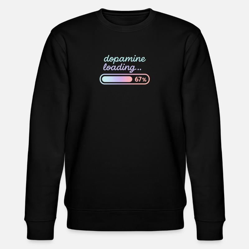 Dopamine Loading Pastel Gradient - Stanley/Stella CHANGER Unisex Organic Sweatshirt - black
