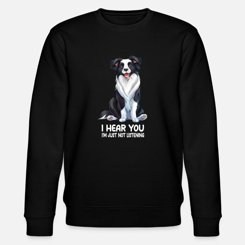 Border Collie - Stanley/Stella Unisex Bio-Sweatshirt CHANGER  - Schwarz
