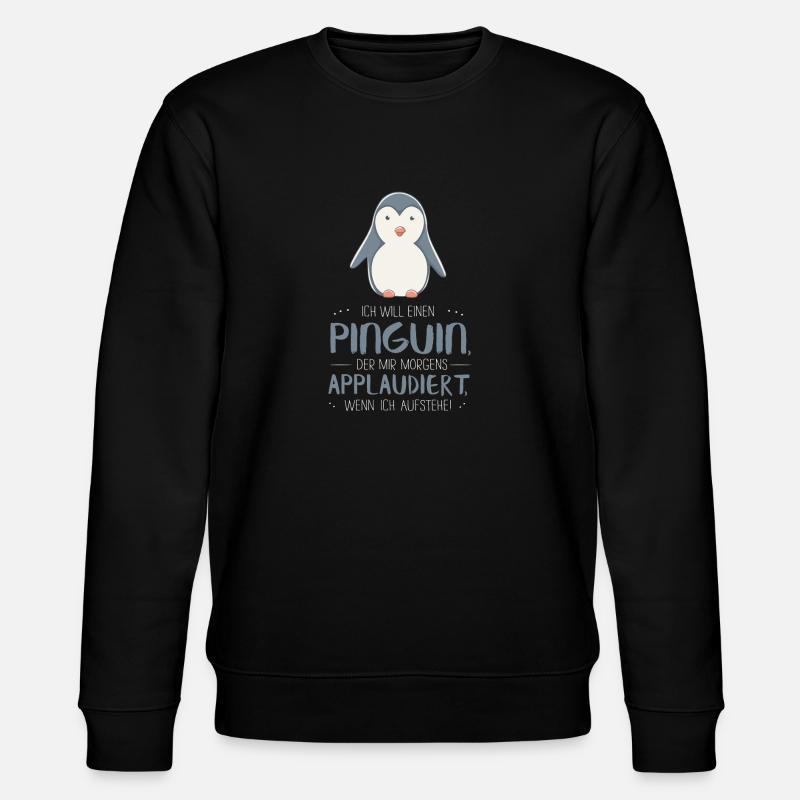 Pinguin - Stanley/Stella Unisex Bio-Sweatshirt CHANGER  - Schwarz