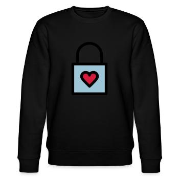 Padlock, love lock - Stanley/Stella CHANGER Unisex Organic Sweatshirt - black - Front - Nik (191cm) & Marisol (170cm)