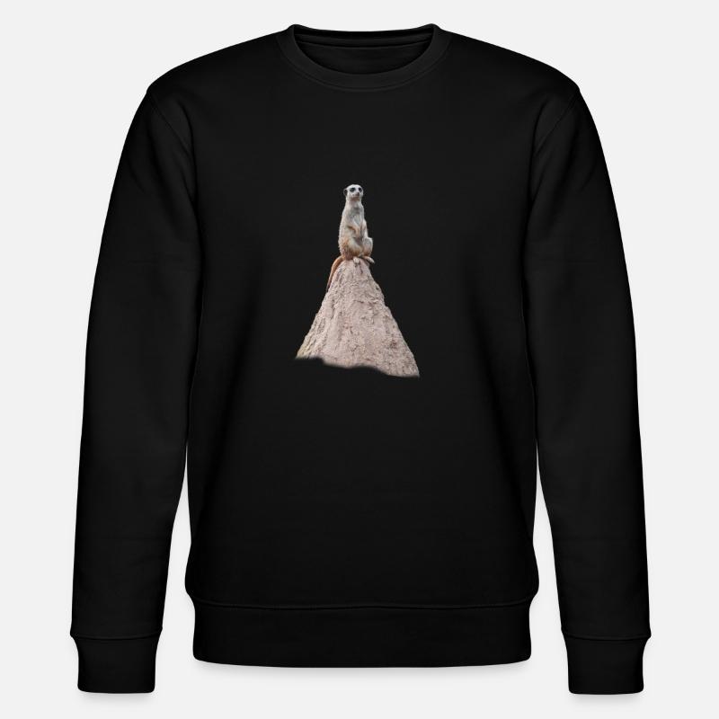 Erdmännchen_Hügel_1 - Stanley/Stella Unisex Bio-Sweatshirt CHANGER  - Schwarz
