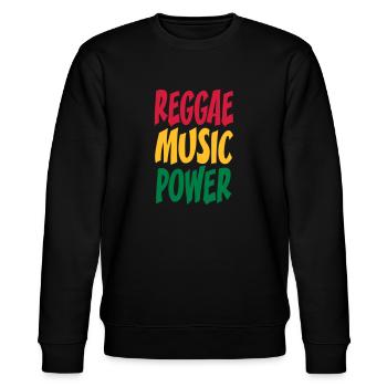rasta Musikleistung - Stanley/Stella Unisex Bio-Sweatshirt CHANGER  - Schwarz - Vorne - Nik (191cm) & Marisol (170cm)