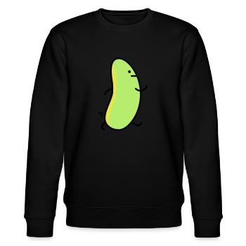 Funny bean - Stanley/Stella CHANGER Unisex Organic Sweatshirt - black - Front - Nik (191cm) & Marisol (170cm)