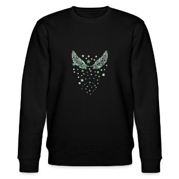 pluie de plumes - Sweat bio CHANGER Stanley/Stella Unisexe - noir - Devant - Nik (191cm) & Marisol (170cm)