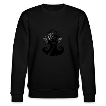 He's Coming - Stanley/Stella CHANGER Unisex Organic Sweatshirt - black - Front - Nik (191cm) & Marisol (170cm)