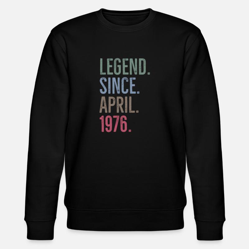 Legende seit April 1976 - Stanley/Stella Unisex Bio-Sweatshirt CHANGER  - Schwarz