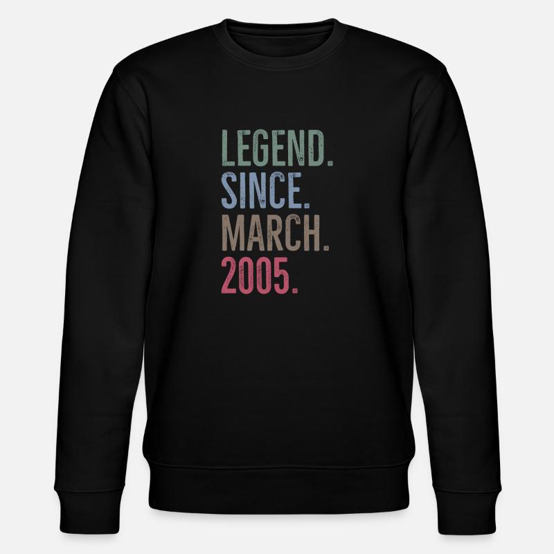 Legende seit März 2005 - Stanley/Stella Unisex Bio-Sweatshirt CHANGER  - Schwarz