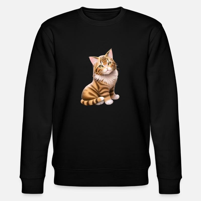 Die rote Katze - Stanley/Stella Unisex Bio-Sweatshirt CHANGER  - Schwarz