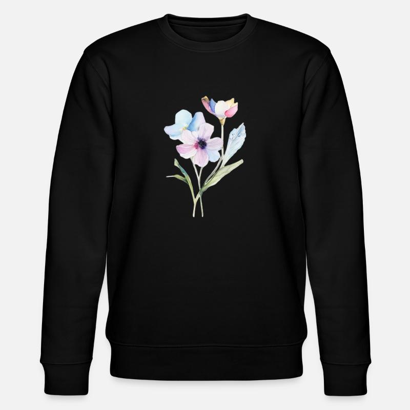 Fleur minuscule - Sweat bio CHANGER Stanley/Stella Unisexe - noir