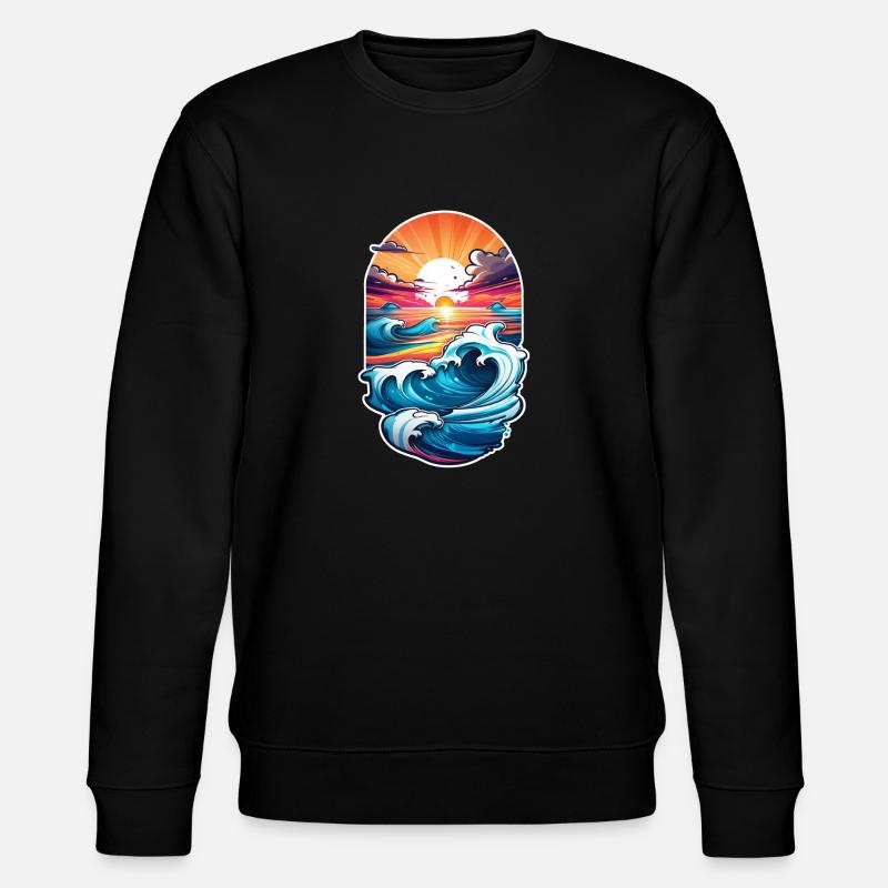 vague - été - vacances - Sweat bio CHANGER Stanley/Stella Unisexe - noir