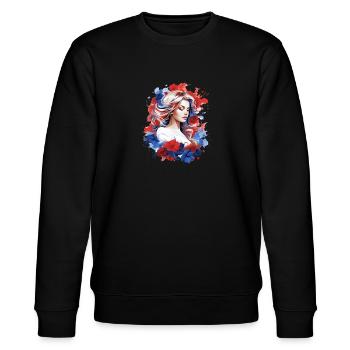 Tee shirt France - Sweat bio CHANGER Stanley/Stella Unisexe - noir - Devant - Nik (191cm) & Marisol (170cm)