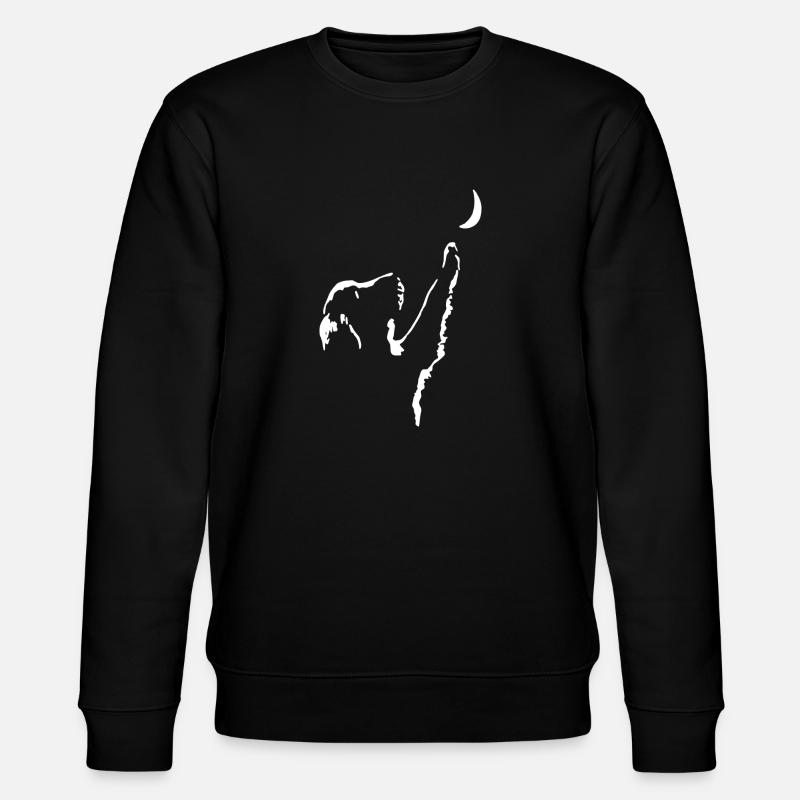 Chien avec lune - Sweat bio CHANGER Stanley/Stella Unisexe - noir