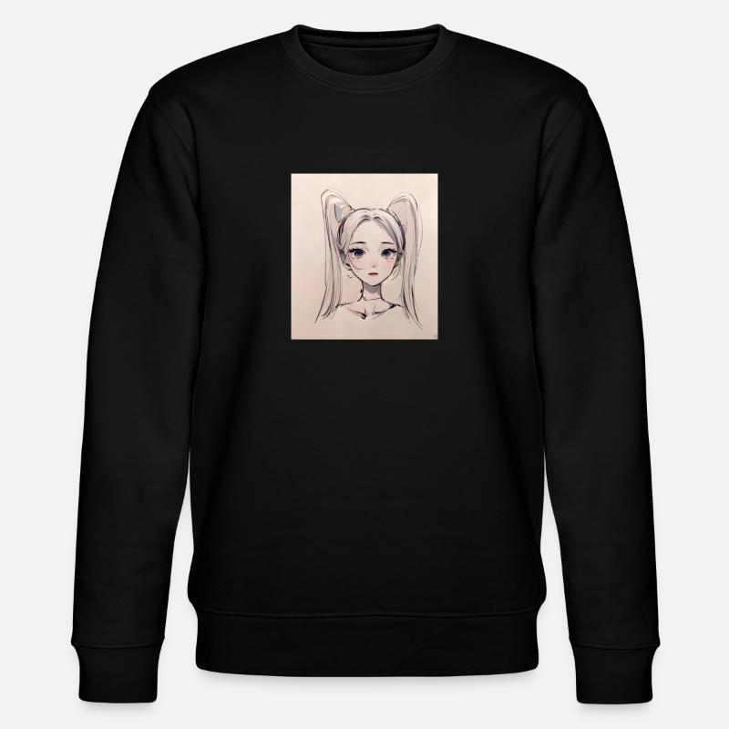 Anime Girl - Stanley/Stella Unisex Bio-Sweatshirt CHANGER  - Schwarz