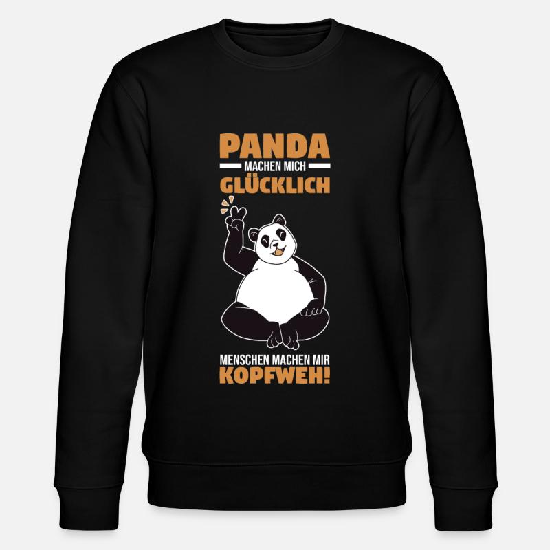 Panda - Stanley/Stella Unisex Bio-Sweatshirt CHANGER  - Schwarz