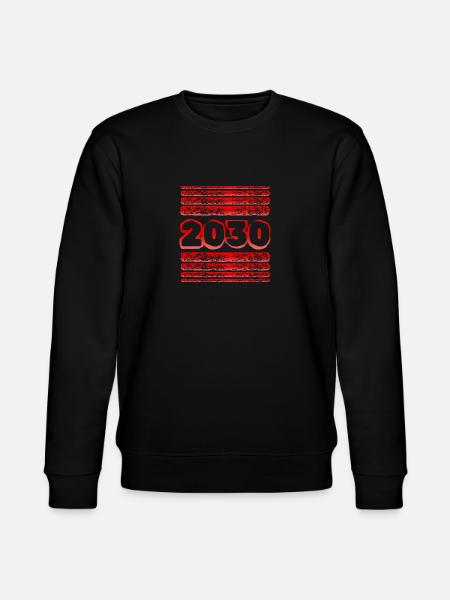 Year 2030 - Stanley/Stella CHANGER Unisex Organic Sweatshirt - black