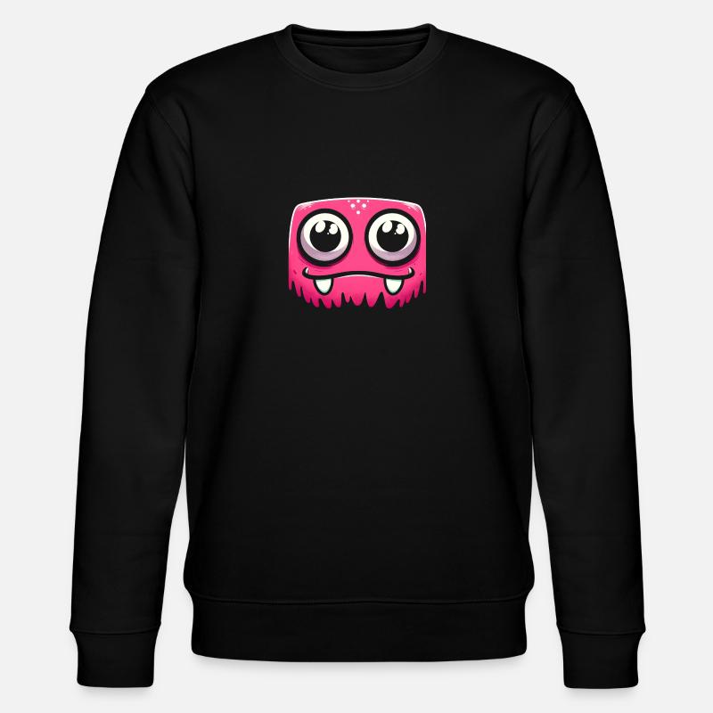 kläffendes Gesicht Monster - Stanley/Stella Unisex Bio-Sweatshirt CHANGER  - Schwarz