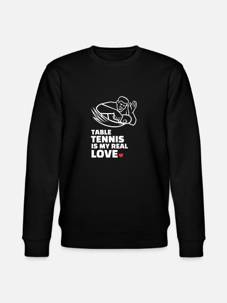 I love table tennis - Stanley/Stella CHANGER Unisex Organic Sweatshirt - black