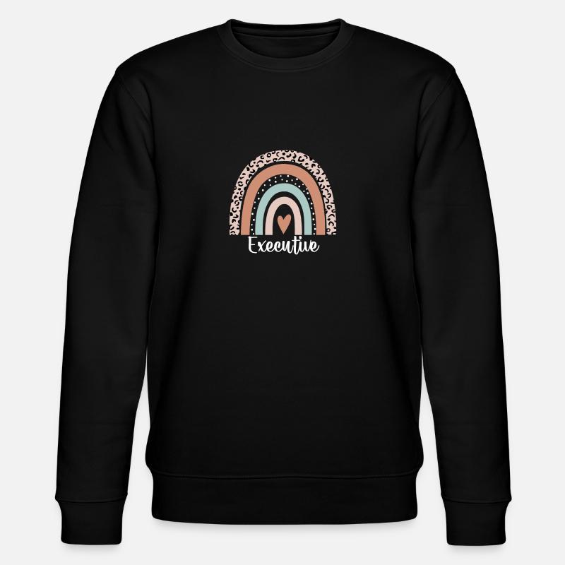 Executive Rainbow Leopard Funny Executive - Stanley/Stella CHANGER Unisex Organic Sweatshirt - black