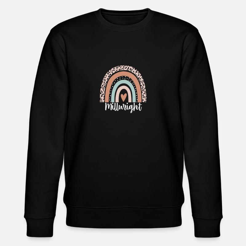 Millwright Regenbogen Leopard Lustig Millwright - Stanley/Stella Unisex Bio-Sweatshirt CHANGER - Schwarz