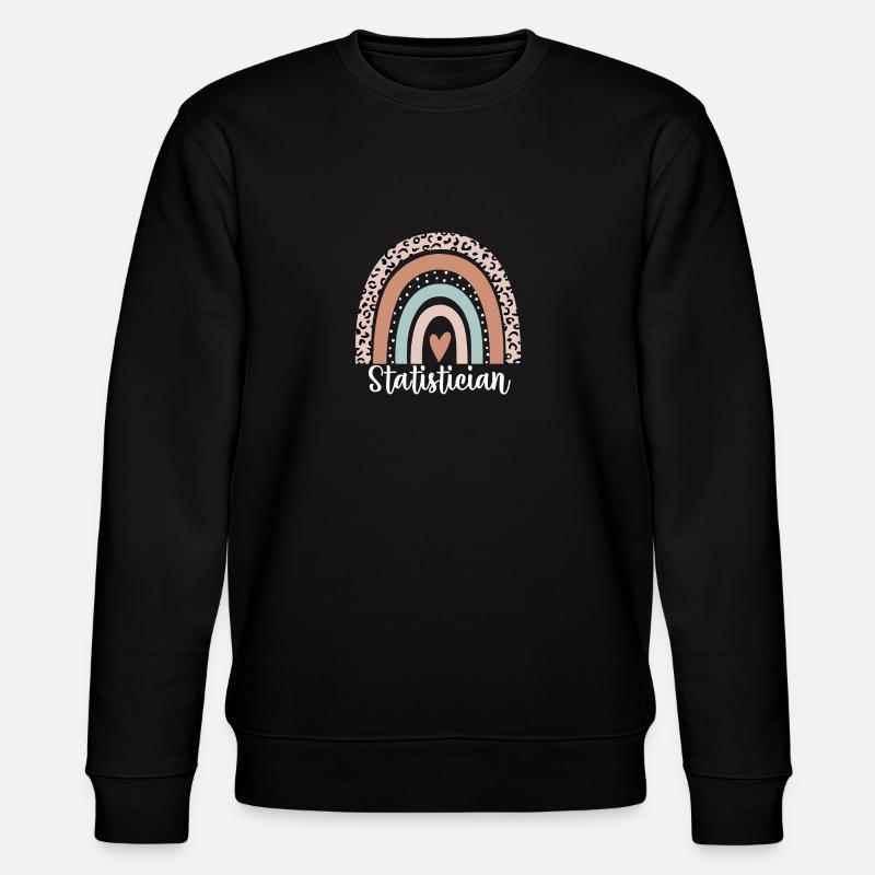 Statistiker Regenbogenleopard Lustiger Statistiker - Stanley/Stella Unisex Bio-Sweatshirt CHANGER  - Schwarz