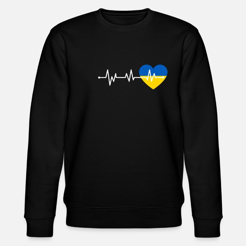 Battement de cœur Ukraine - Sweat bio CHANGER Stanley/Stella Unisexe - noir