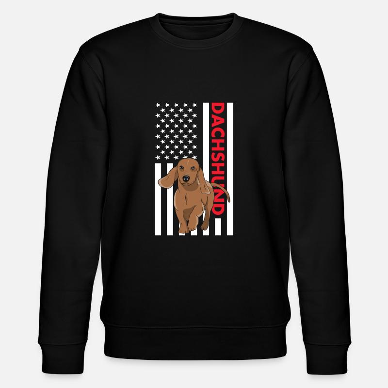 Drapeau du teckel américain - Sweat bio CHANGER Stanley/Stella Unisexe - noir