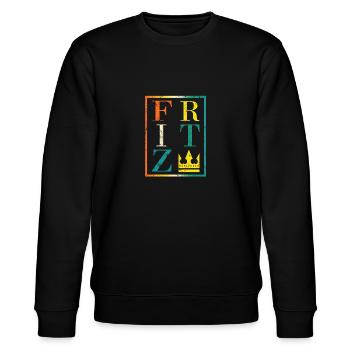 Fritz - Stanley/Stella Unisex Bio-Sweatshirt CHANGER  - Schwarz - Vorne - Nik (191cm) & Marisol (170cm)