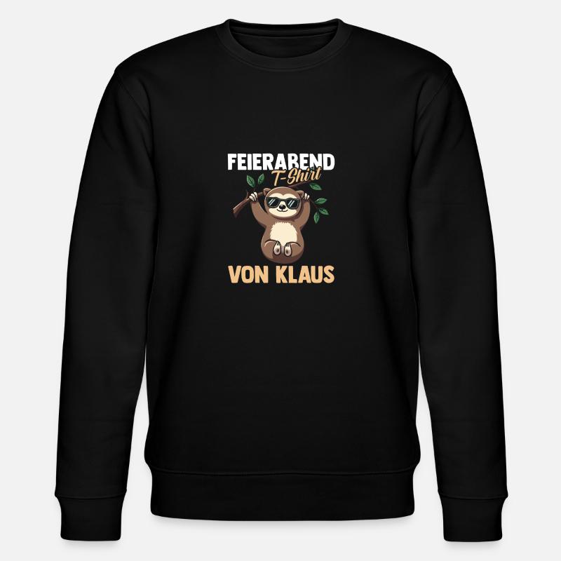Sloth Klaus - Stanley/Stella CHANGER Unisex Organic Sweatshirt - black