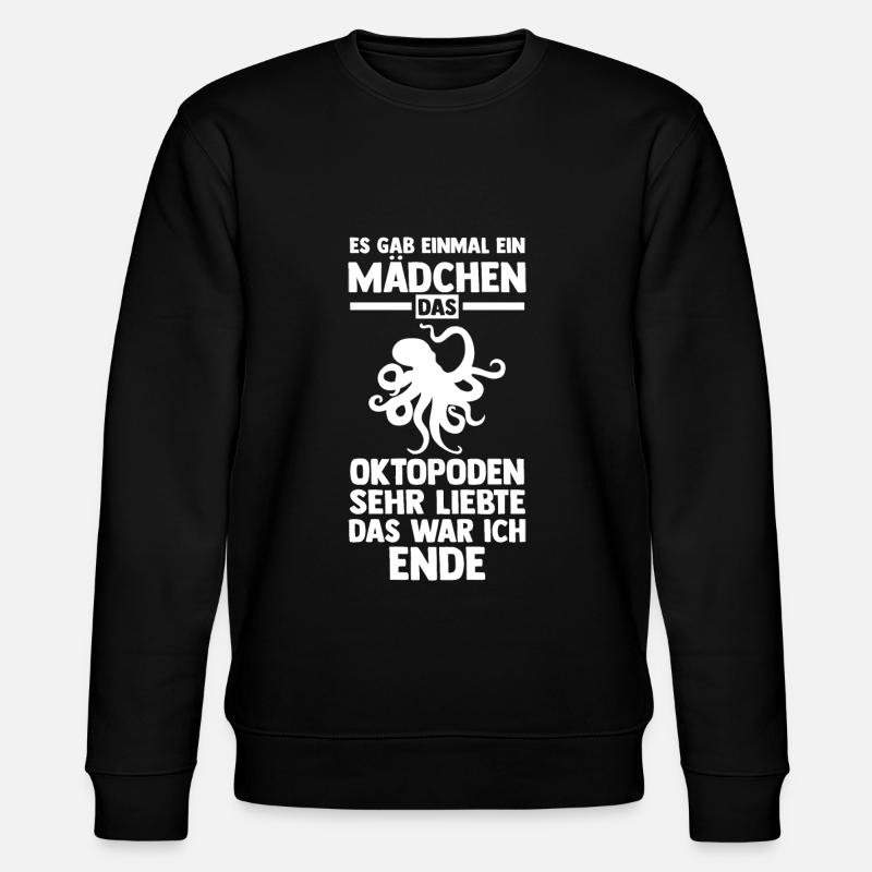 Tintenfisch Oktopus - Stanley/Stella Unisex Bio-Sweatshirt CHANGER - Schwarz