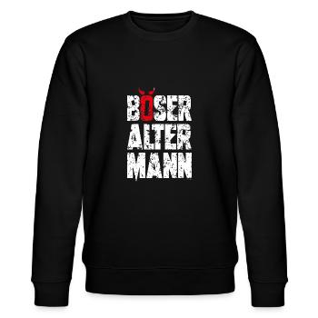 Böser alter Mann (Weiß) - Stanley/Stella Unisex Bio-Sweatshirt CHANGER  - Schwarz - Vorne - Nik (191cm) & Marisol (170cm)