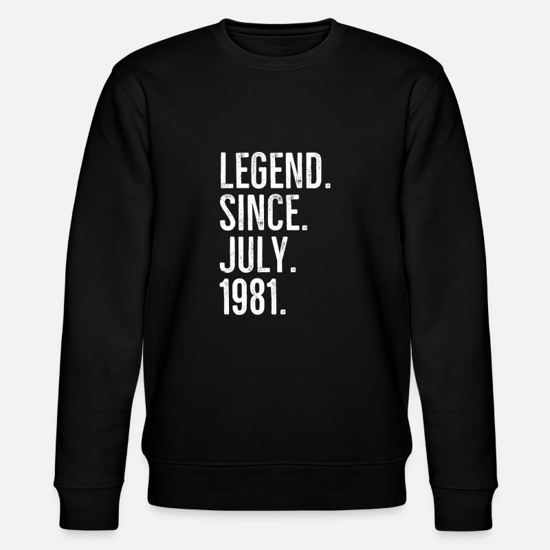 Legende seit Juli 1981 - Stanley/Stella Unisex Bio-Sweatshirt CHANGER - Schwarz