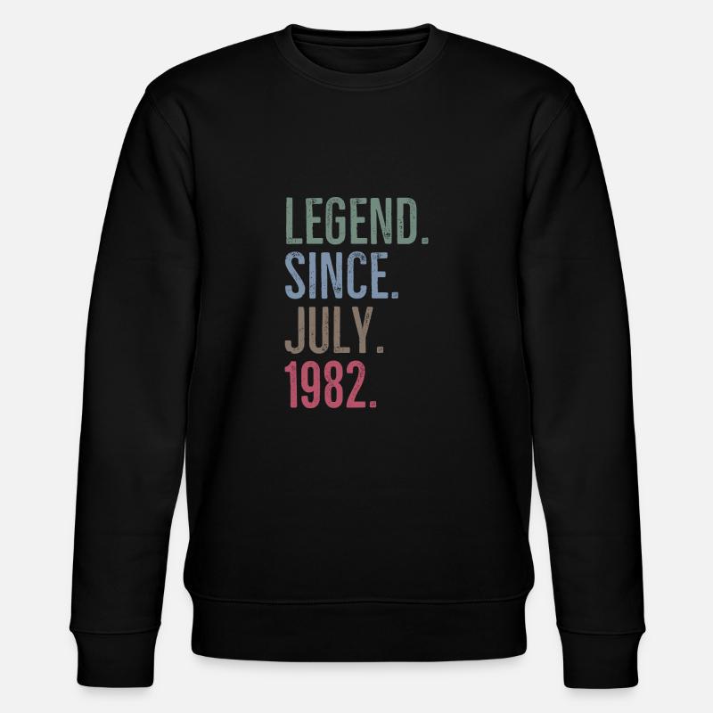 Legende seit Juli 1982 - Stanley/Stella Unisex Bio-Sweatshirt CHANGER  - Schwarz