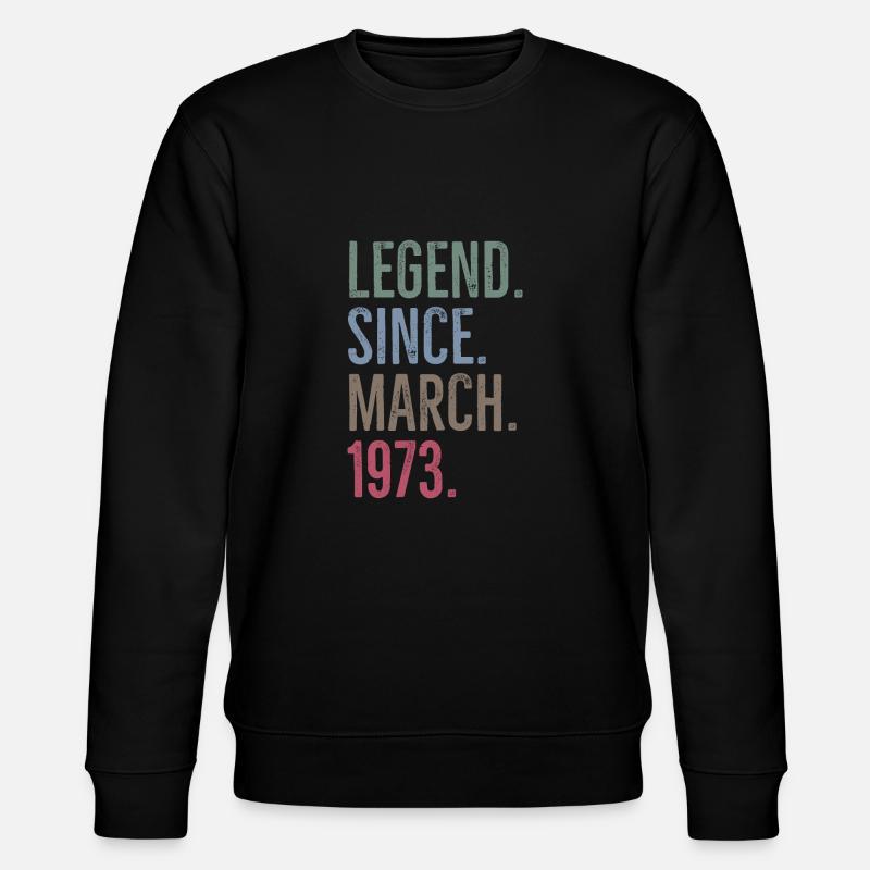 Legend Since March 1973 - Stanley/Stella CHANGER Unisex Organic Sweatshirt - black