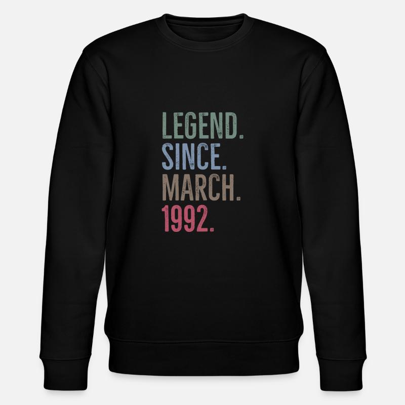 Legend Since March 1992 - Stanley/Stella CHANGER Unisex Organic Sweatshirt - black