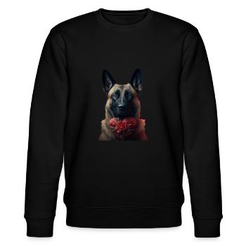 Malinois Valentines Tag - Stanley/Stella Unisex Bio-Sweatshirt CHANGER  - Schwarz - Vorne - Nik (191cm) & Marisol (170cm)