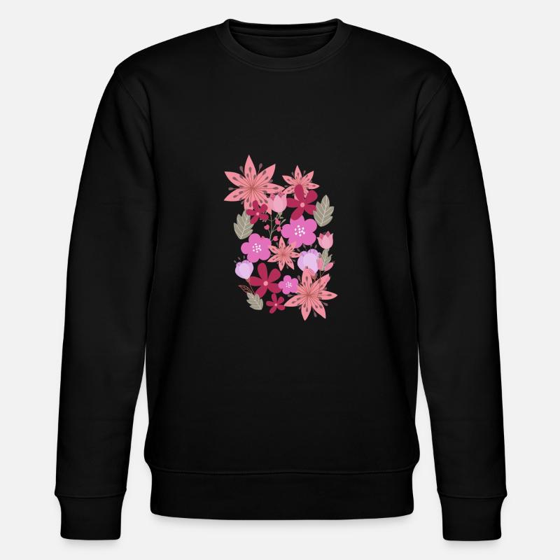 fleurs, fleurs, printemps, fleurs - Sweat bio CHANGER Stanley/Stella Unisexe - noir