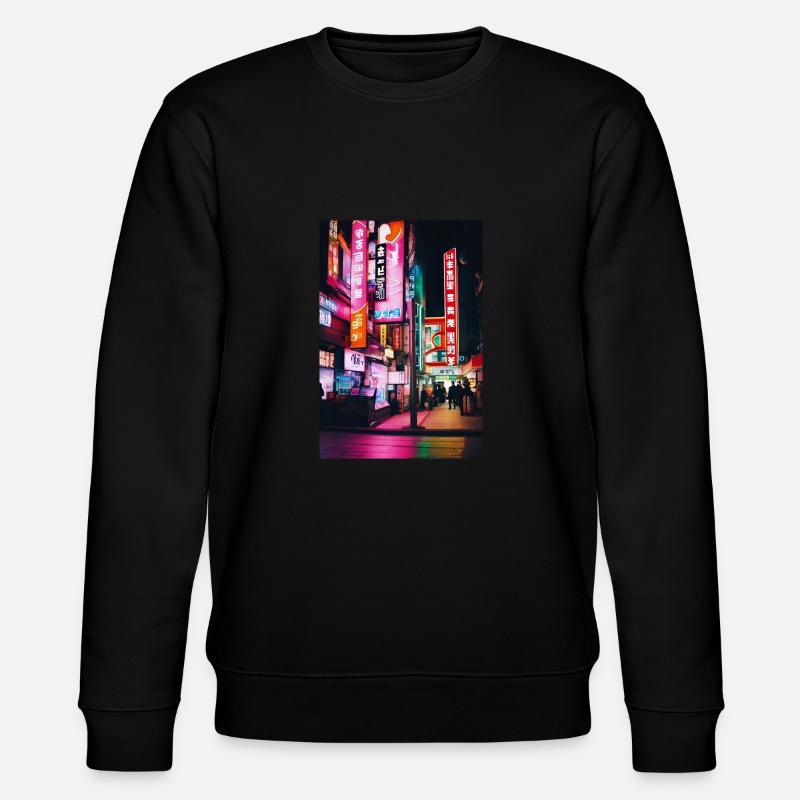 Tokyo Neon I - Stanley/Stella Unisex Bio-Sweatshirt CHANGER  - Schwarz