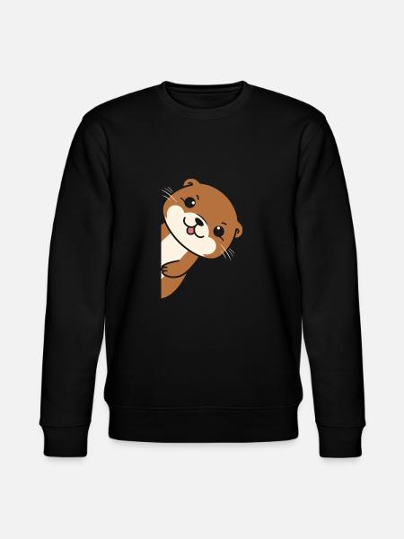 Humor Little Otter - Stanley/Stella CHANGER Unisex Organic Sweatshirt - black