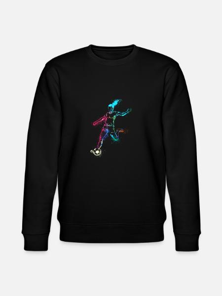 fussbFußball ,Fußballerin , Frauenfußball,graffiti - Stanley/Stella Unisex Bio-Sweatshirt CHANGER - Schwarz