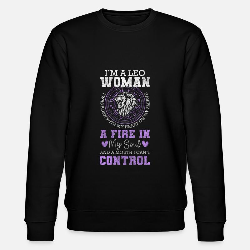 Löwe Astrologie Geburt Löwen - Stanley/Stella Unisex Bio-Sweatshirt CHANGER  - Schwarz